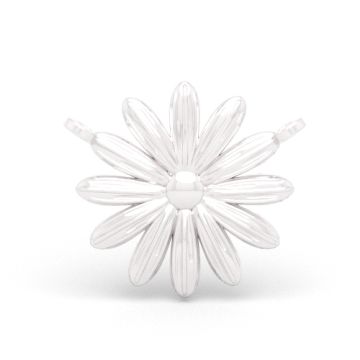 Łącznik ozdobny - kwiat, stokrotka, srebro 925 S-CHARM 816