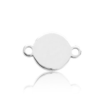 Mały, okrągły łącznik do grawerowania, srebro 925 BL 984 - 0,8 mm