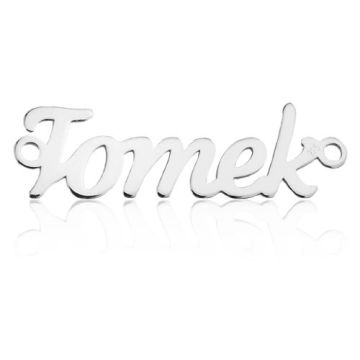 Zawieszka / Łącznik Imię Tomek, srebro 925 BL TOMEK - 0,4 mm