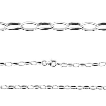 Łańcuch rolo srebro próby 925 R026 - 45 CM
