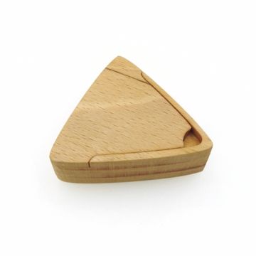 Ozdobne drewniane pudełko na biżuterię - z gąbką, 5,9 x 6,3 cm PD06