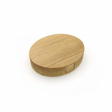 Ozdobne drewniane pudełko na biżuterię - z gąbką, 7,4 x 6,4 cm PD12