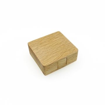 Ozdobne drewniane pudełko na biżuterię - z gąbką, 4,4 x 4,4 cm PD09