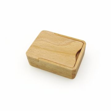 Ozdobne drewniane pudełko na biżuterię - z gąbką, 6,2 x 4,6 cm PD05