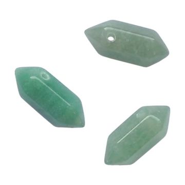 Kamień naturalny Awenturyn zielony - grot, sopel, amulet - mały 20x9 mm 
