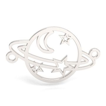 Łącznik ozdobny - ażurowa planeta / Saturn, srebro 925 BL 943 - 0,8 mm