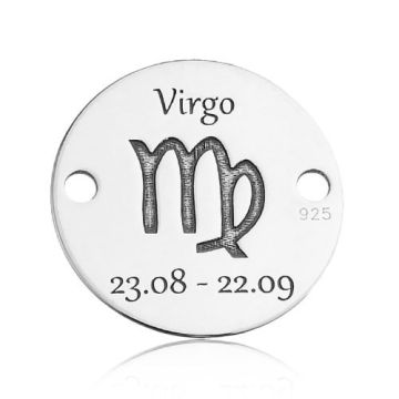 Łącznik / Zawieszka Virgo Panna Znak Zodiaku, srebro 925 BL 618 - 0,4 mm