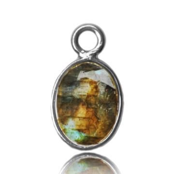 Pendant with natural stone - labradorite, 925 silver KNO-LABRADORITE