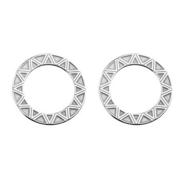 Engraved Earrings, Earstuds Circles Silver 925 SZ 88