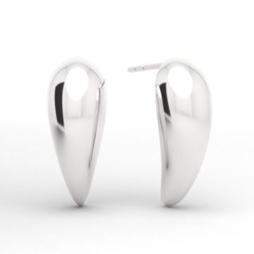 Stud earrings, in the shape of a long teardrop, silver 925, SZ 191