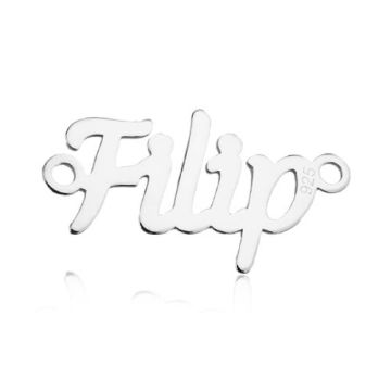 Zawieszka / Łącznik Imię Filip, srebro 925 BL FILIP - 0,4 mm