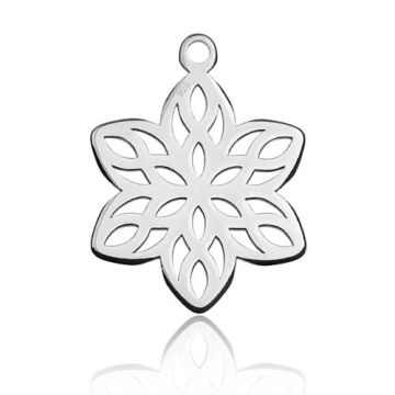 Charm Flower Open-work Silver 925 BL 496 - 0,8 mm