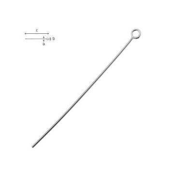 Headpin with hook 40 mm Silver 925 SZPO 0,80 40 mm