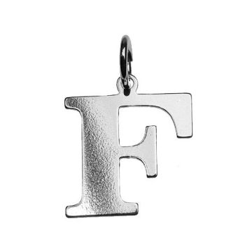 Charm LETTER 'F' Silver 925 BL F - 0,4 mm