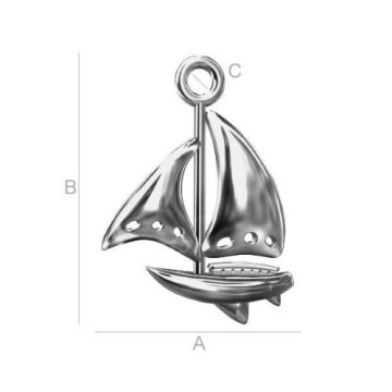 Charm Sea boat Silver 925 ODL-00006