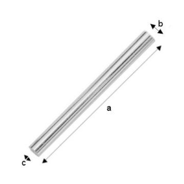 Cut tube straight 20 mm Silver 925 RURP - 2,5 mm / 20 mm