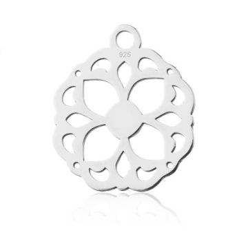 Charm Rosette, silver 925 BL 786 - 0,8 mm