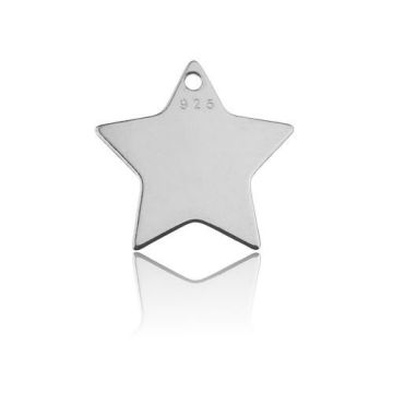 Drop for engraving STAR 17x15 mm Silver 925 BL 25 - 0,8 mm