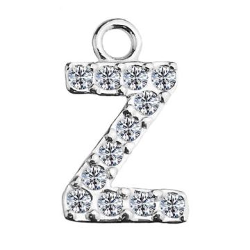 Charm Letter Z with crystals, Silver 925 S-CHARM Z