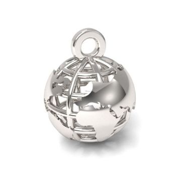 Open-work globe Charm, silver 925 S-CHARM 661