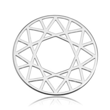 Connector/Charm open-work Circle Silver 925 BL 284 - 0,4 mm