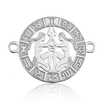 Łącznik Znak zodiaku Bliźnięta, srebro 925 BL 659 - 0,4 mm