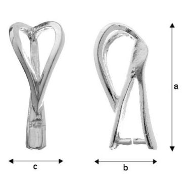 Bail for crystals, Silver 925 KRP 4