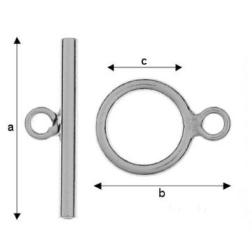 Clasps, Toggle Clasps Silver 925 ZAM 1