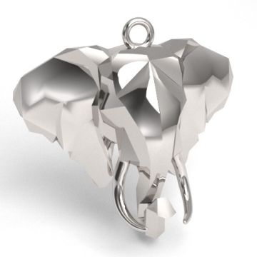 Decorative big Elephant's head pendant, silver 925 S-CHARM 699