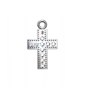 Charm Cross with crystals, Silver 925 S-CHARM 151