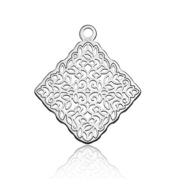 Charm Square open-work Silver 925 BL 426 - 0,4 mm