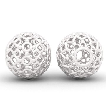 Decorative, openwork ball 8 mm, silver 925 KA 02