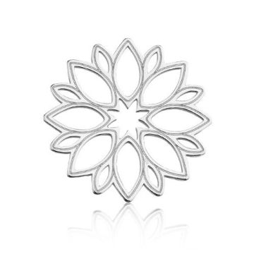 Charm/Connector open-work Flower Silver 925 BL 641 - 0,4 mm