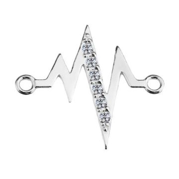 Connector Puls with crystals, Silver 925 S-CHARM 444