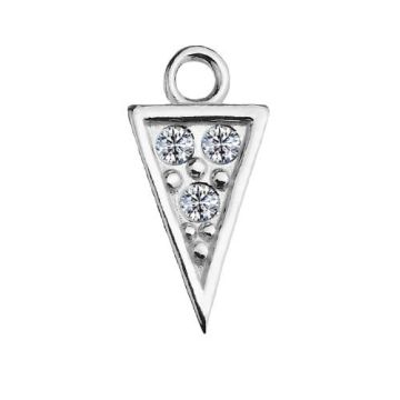 Charm Small Triangle with crystals, Silver 925 S-CHARM 420