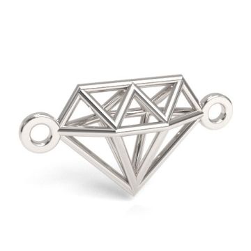 Łącznik diament, srebro 925 S-CHARM 654