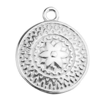 Convex Charm with Pattern Silver 925 S-CHARM 389