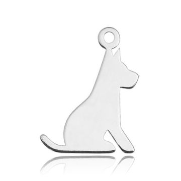 Charm engravable Dog Silver 925 BL 296 - 0,4 mm