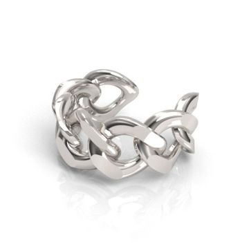 Decorative ear cuff with chain pattern, silver 925 NA 4