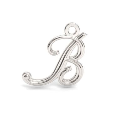 Decorative Charm - Letter B, Silver 925 Letter B