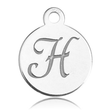 Charm - Letter H engraved - 0,8 mm