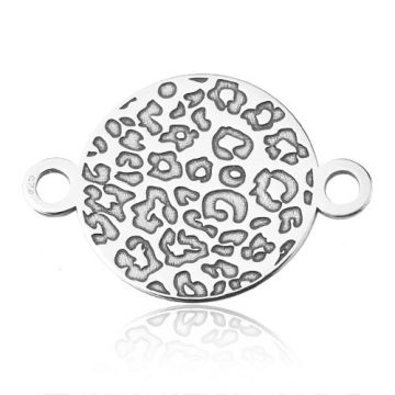 Connector Leopard Pattern, silver 925 BL 862 - 0,4 mm