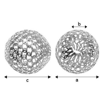 Decorative, openwork Ball 6,0 mm Silver 925 PT 6,0