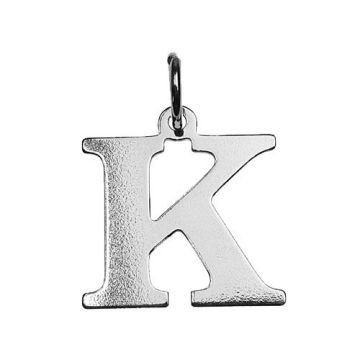 Charm LETTER 'K' Silver 925 BL K - 0,4 mm