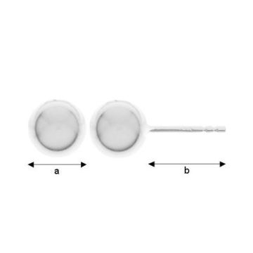 Earstud with ball 10 mm, Silver 925 KLSG 10