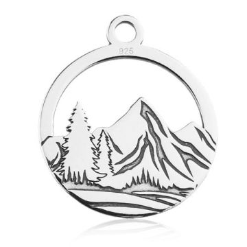 Charm Mountains, silver 925 BL 802 - 0,4 mm