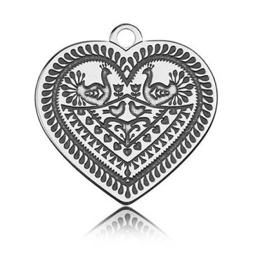 Charm Engraved Folk Design Silver 925 BL 48 - 0,4 mm