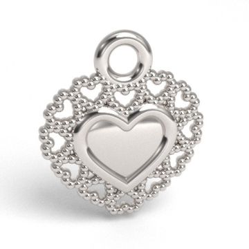 Decorative heart pendant, silver 925 S-CHARM 688