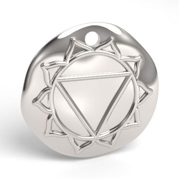 Decorative pendant - Solar Plexus Chakra, silver 925 S-CHARM 706