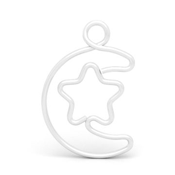 Pendant - moon with star, 925 silver D04